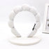 WHITE Color Velvet Spa Headband For Face Washing And Skincare