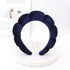 Navy Blue Color Velvet Spa Headband For Face Washing And Skincare