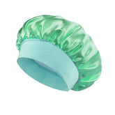 fruit green Color Women’s Satin Sleep Bonnet – Wide Brim, Soft Elastic Band