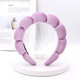 Light purple Color Velvet Spa Headband For Face Washing And Skincare