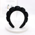 black Color Velvet Spa Headband For Face Washing And Skincare