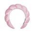 Pink Color Velvet Spa Headband For Face Washing And Skincare