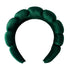 Dark Green Color Velvet Spa Headband For Face Washing And Skincare