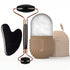 3pcs set-Brown Color Silicone Ice Face Roller Set With Gua Sha Massage Tools