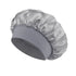gray Color Women’s Satin Sleep Bonnet – Wide Brim, Soft Elastic Band