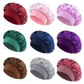 Women’s Satin Sleep Bonnet – Wide Brim, Soft Elastic Band