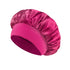 rose Color Women’s Satin Sleep Bonnet – Wide Brim, Soft Elastic Band