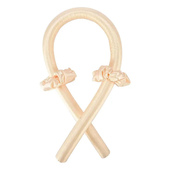 Champagne no Clip Color Heatless Curling Headband Set – Soft Foam No-Heat Rollers