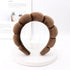Coffee Color Velvet Spa Headband For Face Washing And Skincare