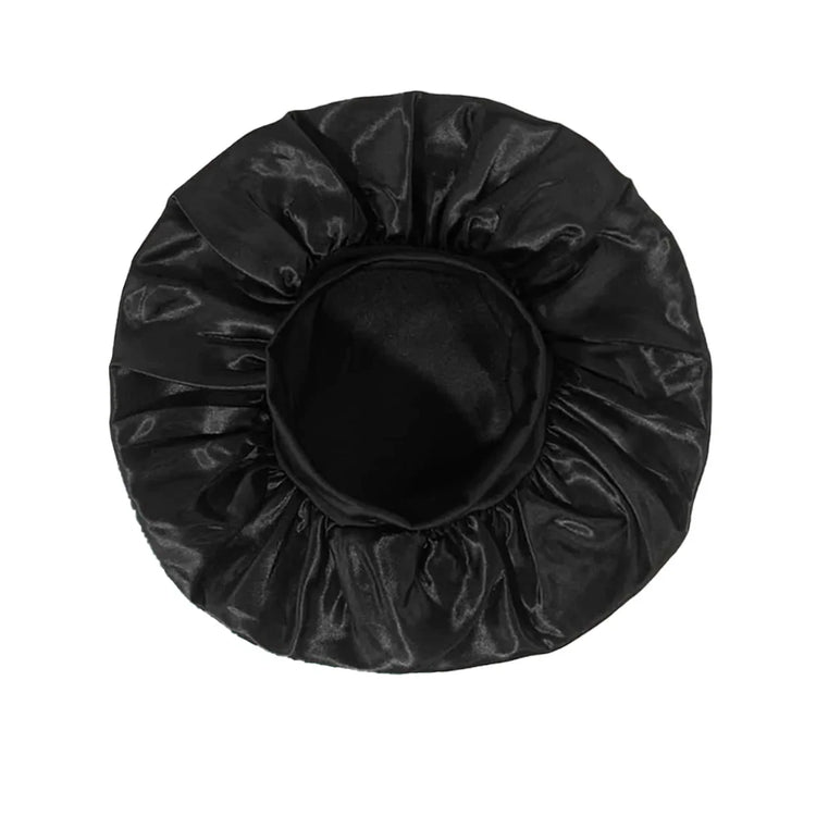 Women’s Satin Sleep Bonnet – Wide Brim, Soft Elastic Band