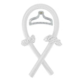 White with Clip Color Heatless Curling Headband Set – Soft Foam No-Heat Rollers